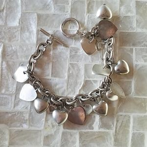 Rustic Heart Charm Bracelet
